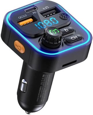 WEKOME WP-C52 FM Transmitter, USB φορτιστής αυτοκινήτου, BT hands free