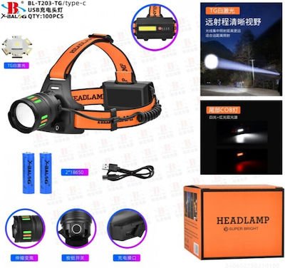 TGV Επαναφορτιζόμενος Φακός Κεφαλής X-Balog TG RL-BL-T203