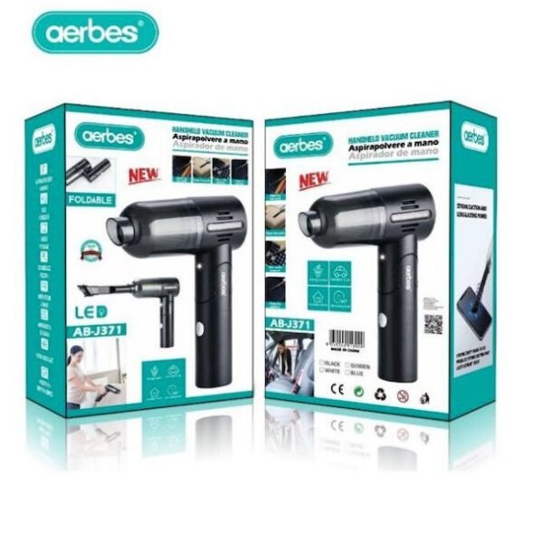 Επαναφορτιζόμενο φορητό ασύρματο σκουπάκι χειρός μαύρο AB-J371 AERBES