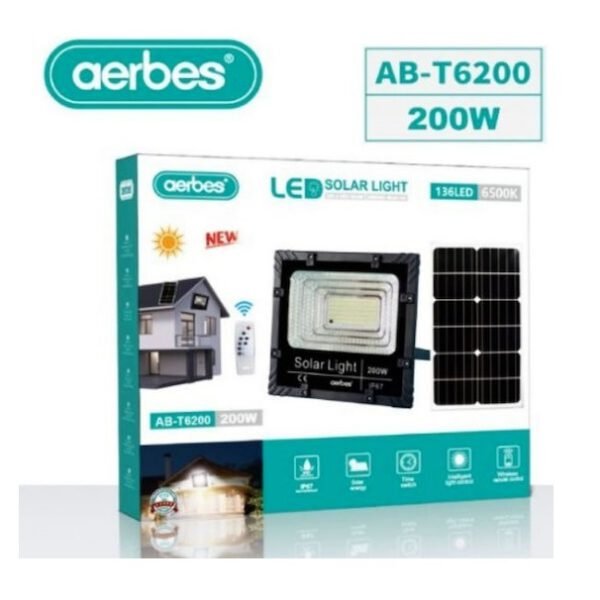 2 Ηλιακό φως LED 200W με τηλεχειριστήριο AB-T6200 AERBES Aerbes
