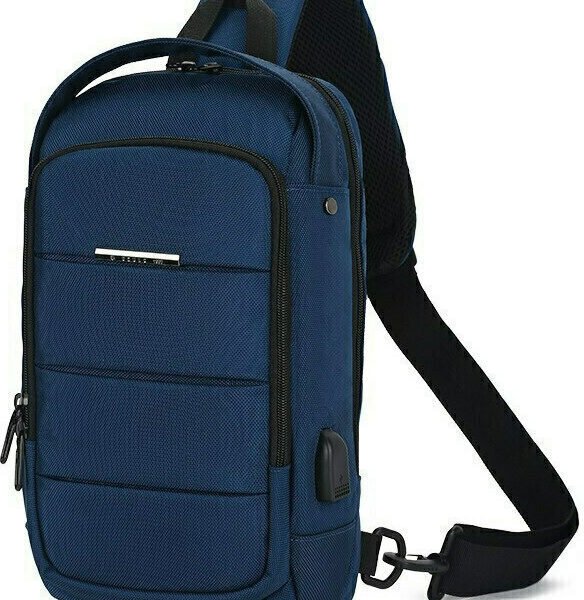 Ozuko 9068 Ανδρική Τσάντα Στήθους σε Μπλε χρώμα