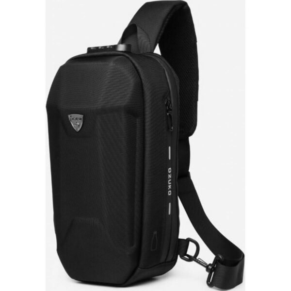 Ozuko 9321 Ανδρική Τσάντα Στήθους σε Μαύρο χρώμα