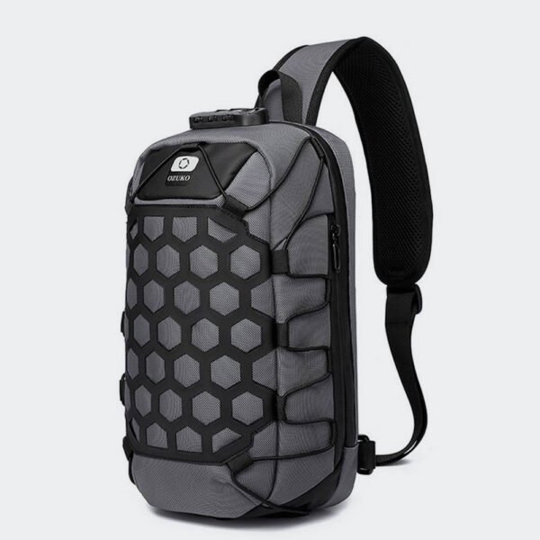 Ozuko 9357 Ανδρική Τσάντα Στήθους Γκρι