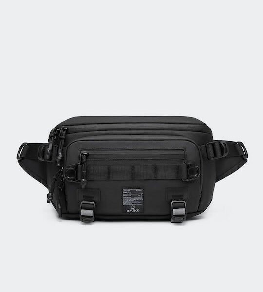 Ozuko 9655 Ανδρικό Τσαντάκι Μέσης Μαύρο
