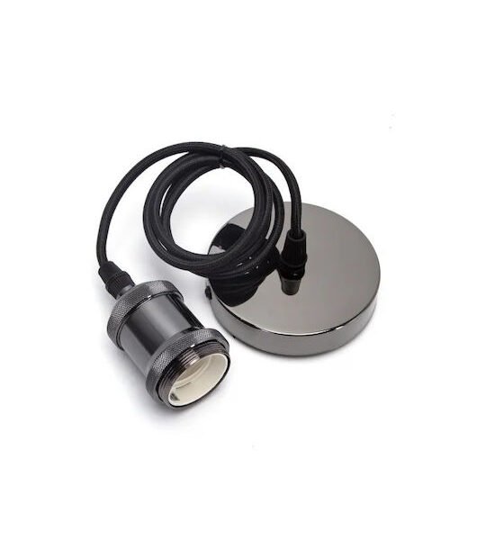 Aigostar 99678 Μοντέρνο Κρεμαστό Φωτιστικό Ανάρτηση με Ντουί E27 σε Μαύρο Χρώμα - Aigostar