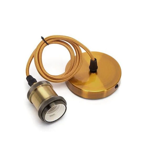 Aigostar 99685 Μοντέρνο Κρεμαστό Φωτιστικό Ανάρτηση με Ντουί E27 σε Gold Bronze Χρώμα - Aigostar