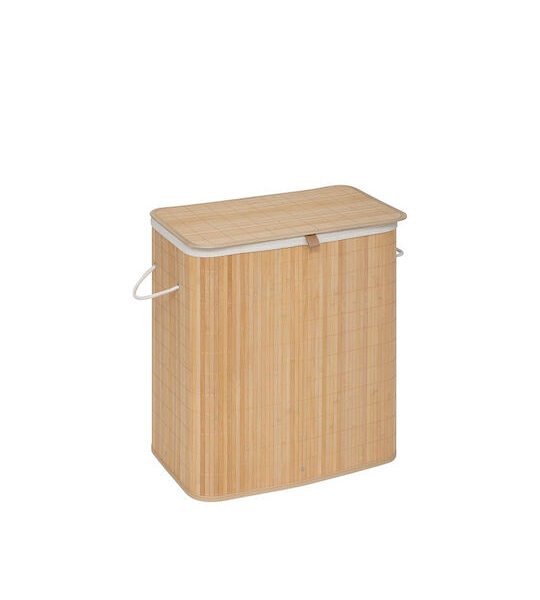 5Five Καλάθι Απλύτων Bamboo με Καπάκι 52x32x63cm Καφέ 200141