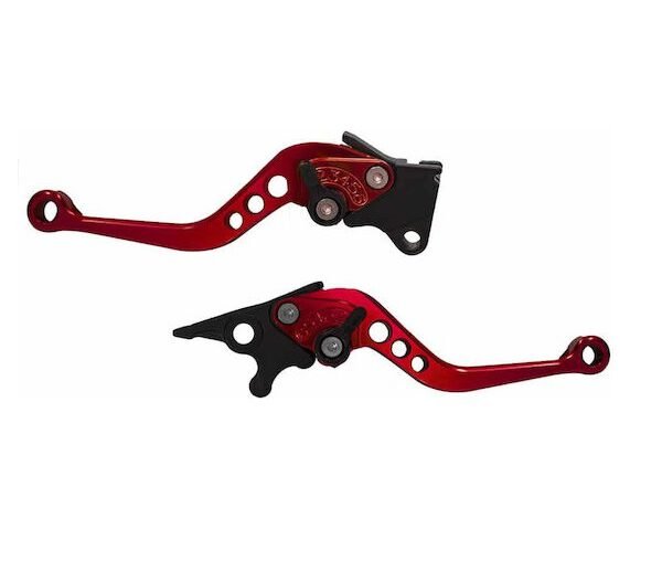 PCR Σετ Μανέτες Μοτοσυκλέτας Ρυθμιζόμενες Universal Κόκκινες