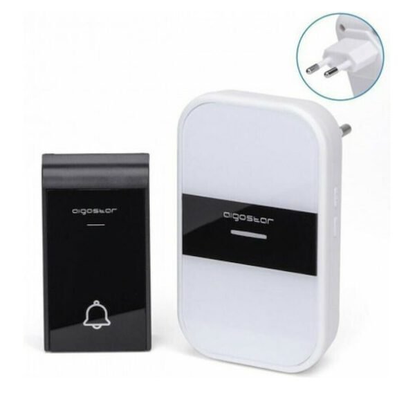 Αδιάβροχο Ασύρματο Κουδούνι Ρεύματος 150m με Ρυθμιζόμενη Ένταση, Φωτισμό & 36 Μελωδίες Aigostar 97919 - Aigostar