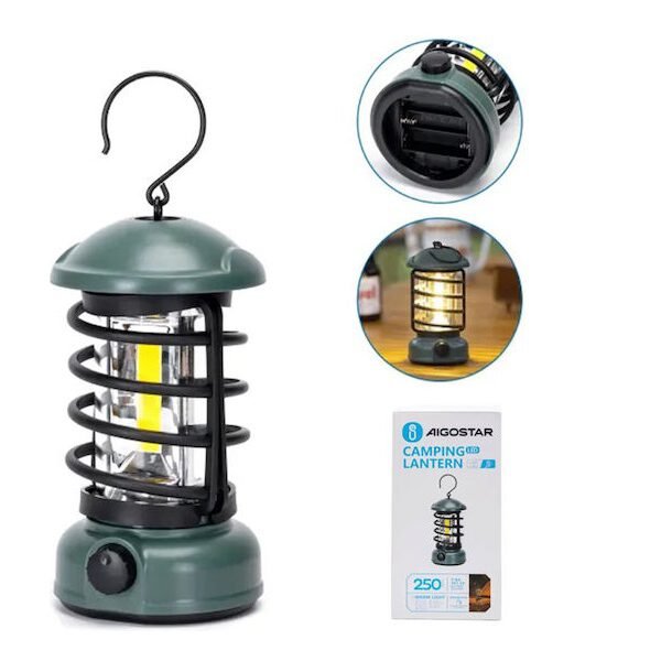 Led Φανάρι Dimmable Μπαταρίες 250lm Θερμό Λευκό Φωτισμό 10x18cm Aigostar 531117 - Aigostar