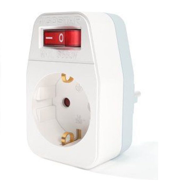 xlarge_20240715113357_aigostar_monoprizo_asfaleias_me_diakopti_leyko_36092 Μονόπριζο ασφαλείας με διακόπτη Λευκό 8x5x7.7cm Aigostar 36092 - Aigostar