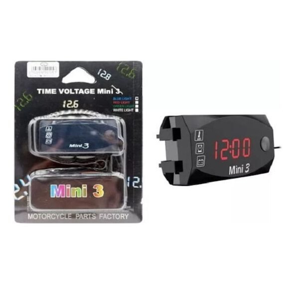 Ψηφιακό Όργανο Βολτόμετρο και Ρολόι Αυτοκινήτου 30mm KLN-333396