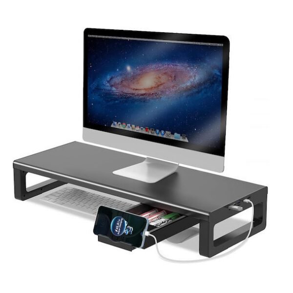 Επιτραπέζια Βάση Οθόνης 4 Θύρες USB-A και 1 Θύρα Type-C (110496)