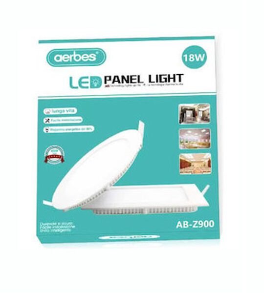 Προβολέας Aerbes Led Panel Light Κυκλικό Σχήμα 18W AB-Z900