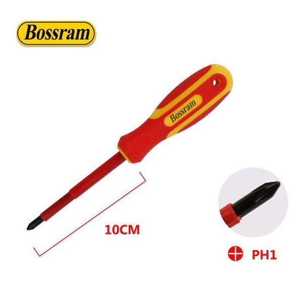 Κατσαβίδι Σταυρός Μαγνητικό Μεγέθους PH1 x 100mm Bossram 655992