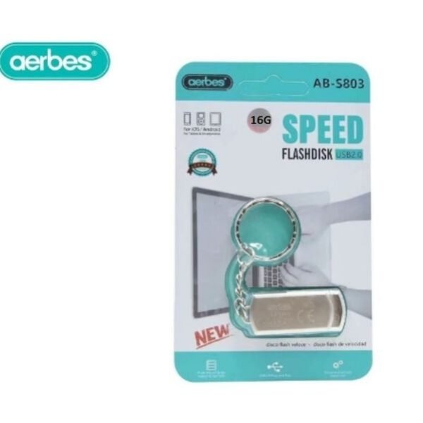 2 Aerbes AB-S803 16GB USB 2.0 Stick Ασημί