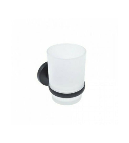 SDS-17767 Ποτηροθήκη Επιτοίχια Μεταλλική Μαύρη