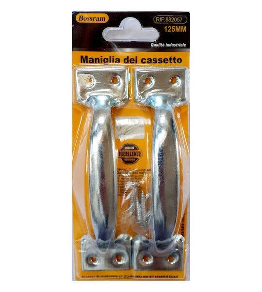 Χούφτα - Λαβή σετ 2 τεμαχίων νίκελ 125mm Bossram 882057