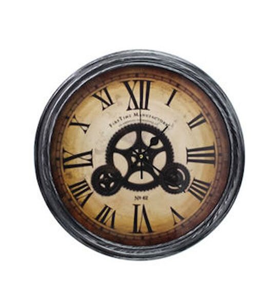Ρολόι Τοίχου 43cm Σε Καφέ Χρώμα Πλαστικό 690 SDS-21171 - OEM