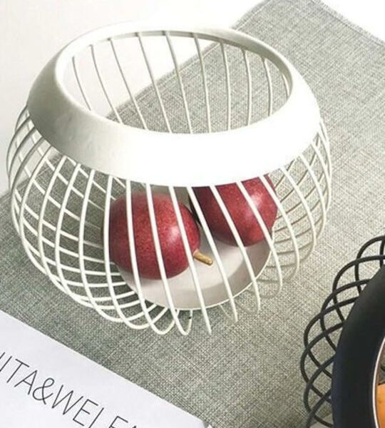 Καλάθι Φρούτων Μεταλλικό Φ20x18 cm SDS-21849 Λευκό