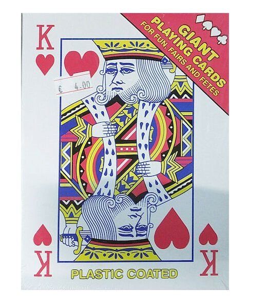 Τράπουλα Γίγας Μονή Πλαστική 12x17εκ. Red - OEM