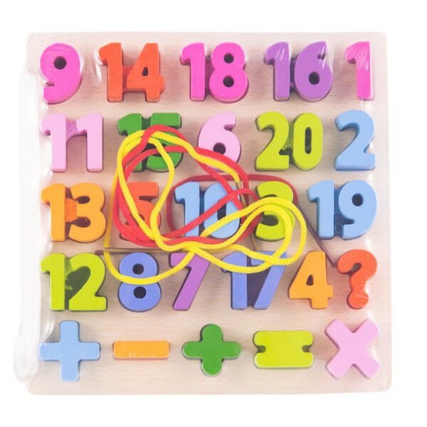 Ξύλινο Παιδικό Puzzle Σφηνώματα Αριθμοί 26pcs για 3+ Ετών SDS-2473 - OEM