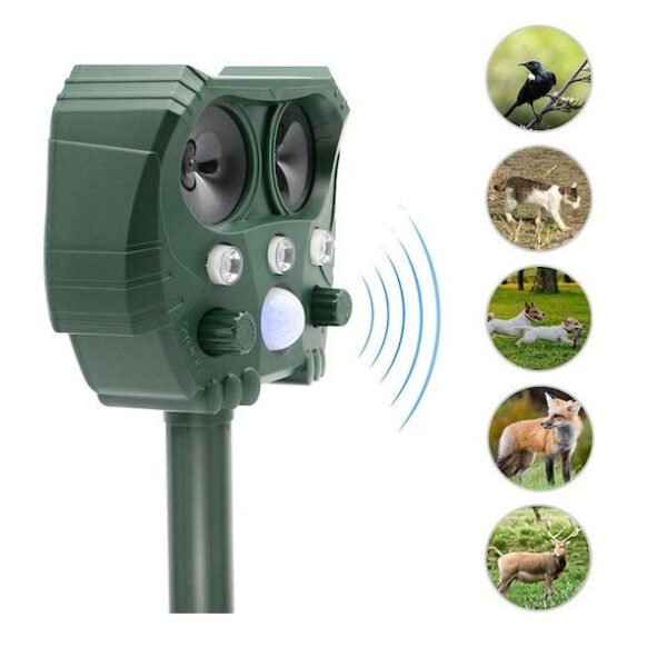 Kkmoon Συσκευή Υπερήχων Απώθησης Γατών / Τρωκτικών Ηλιακή 5m