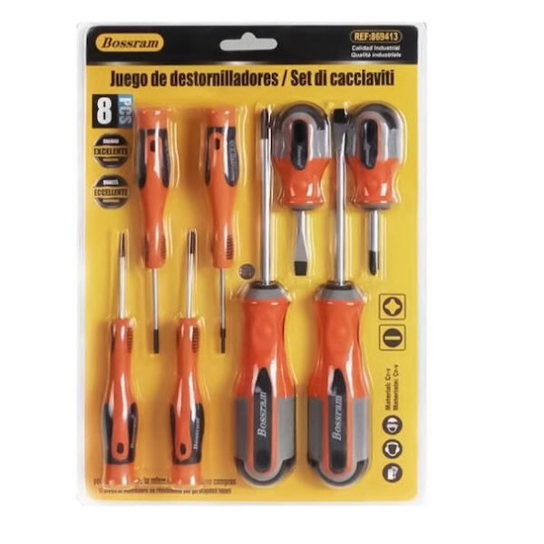 Σετ 8 Κατσαβίδια Bossram 869413