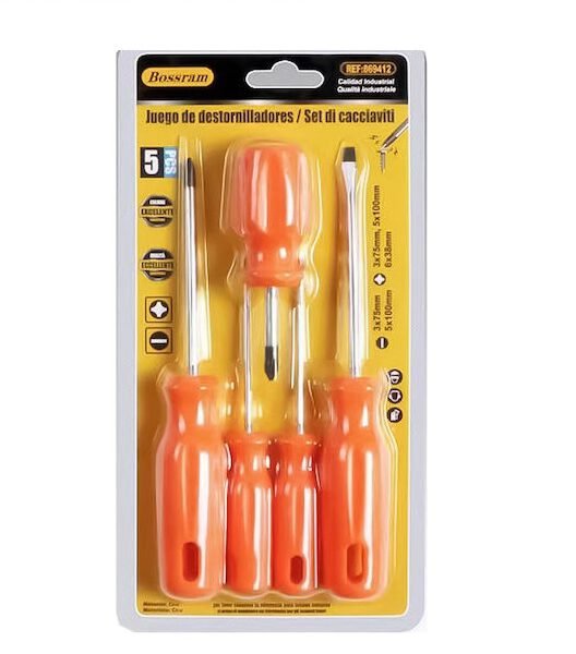 Σετ κατσαβίδια 5 τεμαχίων CrV Bossram 869412 - Bossram