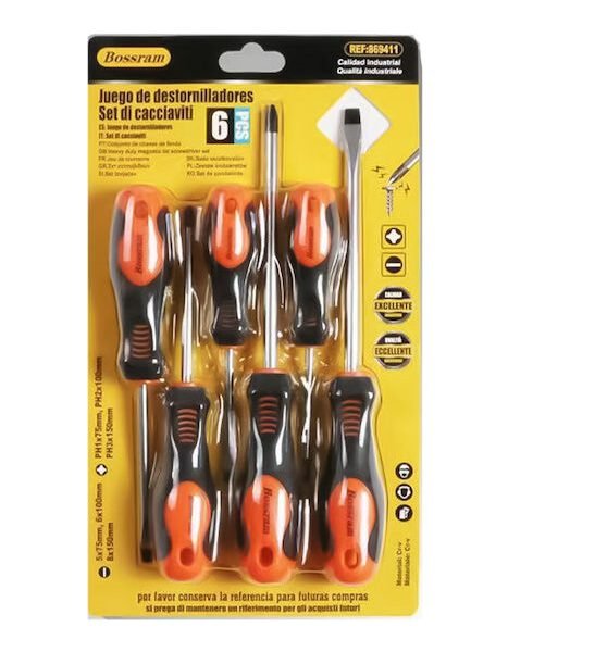 Bossram 869411 Σετ 6 Κατσαβίδια - Bossram