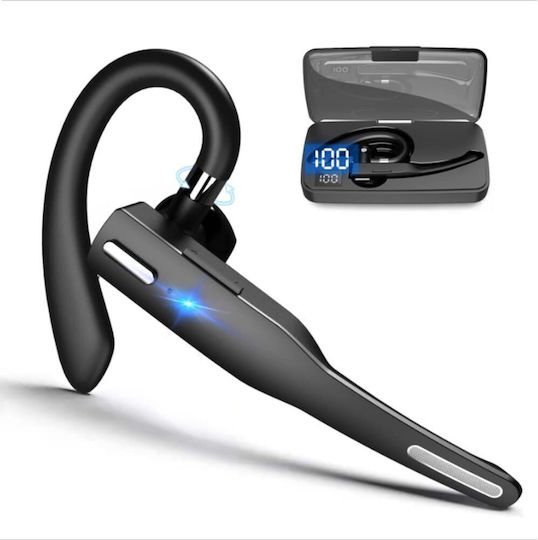 ΥΥΚ525 In-ear Bluetooth Handsfree Ακουστικό με Θήκη Φόρτισης Μαύρο