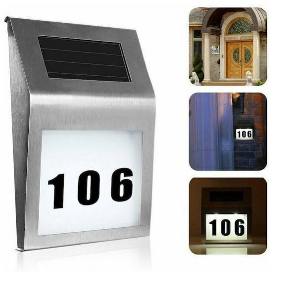 Επιτοίχιο Ηλιακό Φωτιστικό Αριθμού Οικίας 30215