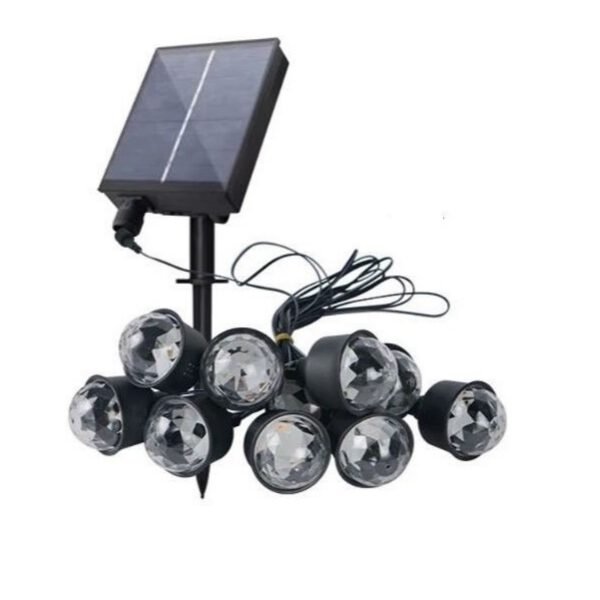 Σετ Ηλιακές Λάμπες LED 10τμχ σε Γιρλάντα Συνδεόμενες – Multi Color 3 χρωμάτων με τηλεχειριστήριο – ΟΕΜ