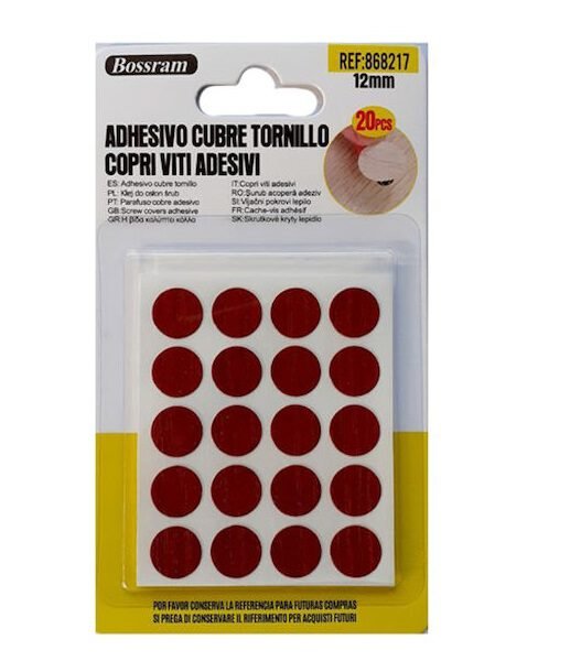 ΑΥΤΟΚΟΛΛΗΤΗ ΤΑΠΑ ΓΙΑ ΒΙΔΕΣ 12mm ΣΕΤ 20ΤΕΜ ΧΡΩΜΑ ΚΕΡΑΣΙΑ ΜΕΤΡΙΑ Bossram 868215