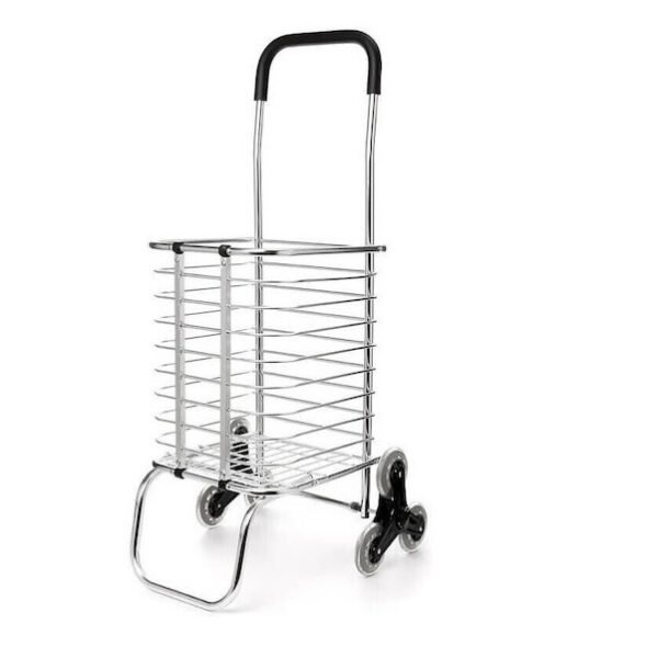 Μεταλλικό πτυσσόμενο καρότσι λαϊκής με 6 τροχούς HTS00079