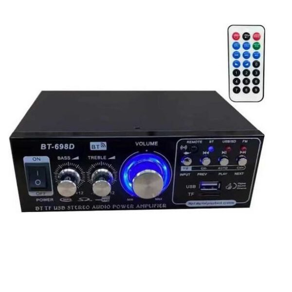 Ολοκληρωμένος Ενισχυτής Hi-Fi Stereo BT-698 Μαύρος