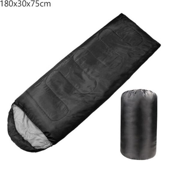 xlarge_20240617124121_sleeping_bag_mono_2_epochon_mayros_107732 Υπνόσακος Μονός 2 Εποχών με Κουκούλα 180x30x75cm Μαύρος SDS-24660-TS SZ