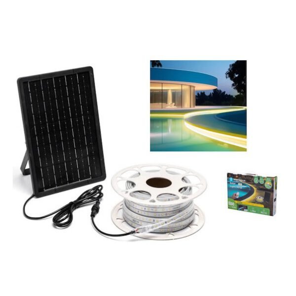 Φωτιστικό Πισίνας Ηλιακό Ταινία Led Θερμό Φως 10 μέτρα με Τηλεχειριστήριο Aigostar - 242117