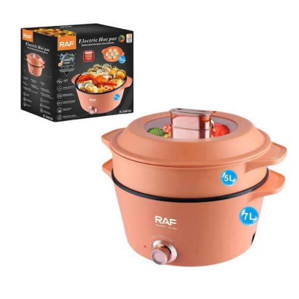 Raf R.5403O Πολυμάγειρας 1300W με Χωρητικότητα 7lt Ροζ