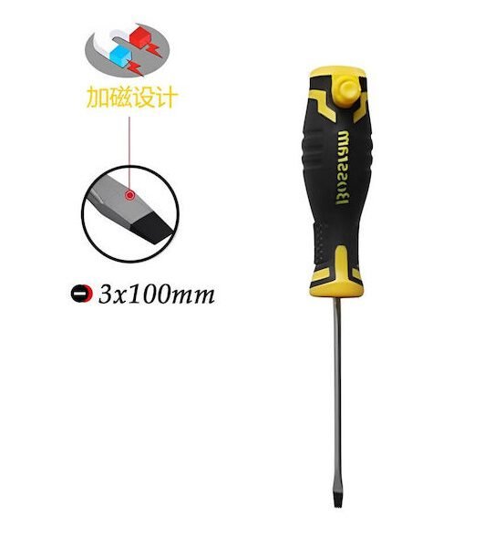 Κατσαβίδι Ίσιο Μαγνητικό Μεγέθους 3mm x 100mm Bossram 869777