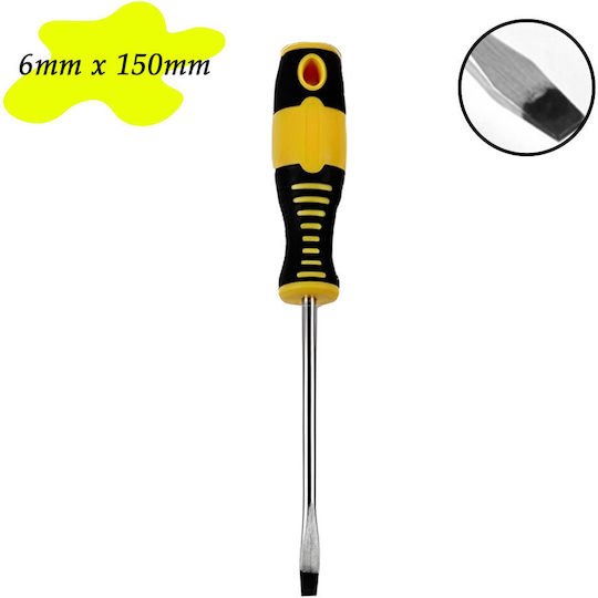 Κατσαβίδι Ίσιο Μαγνητικό Μεγέθους 6mm x 150mm Bossram 681808