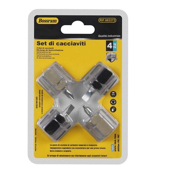 Σετ Κατσαβίδια Νάνος PH1x5mm & PH2x6mm Bossram 683273 4τμχ