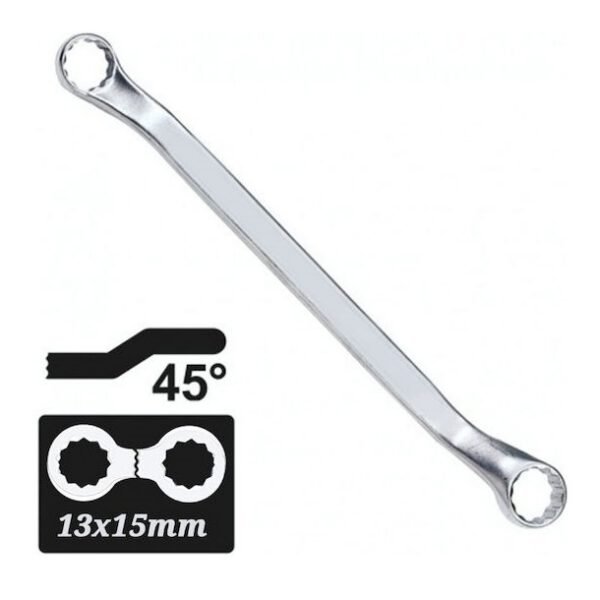 Διπλό Κλειδί Πολύγωνο Κυρτό Μεγέθους 13mmx15mm Bossram 680269