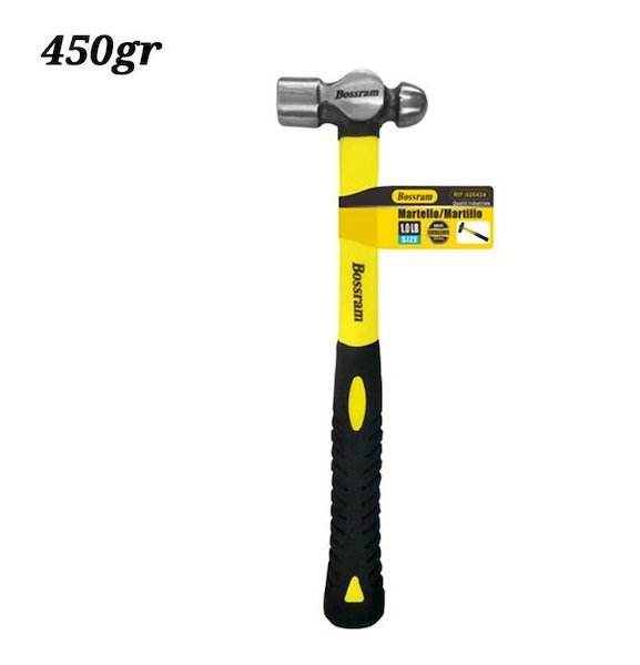 Σφυρί με Στρογγυλή Κεφαλή 450gr με Πλαστική Λαβή Bossram 626434