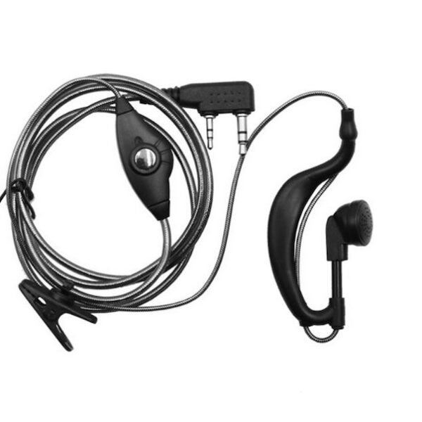 Ακουστικό Ear Hook UHF/VHF με PTT Μικρόφωνο για Πομποδέκτη BAOFENG BF – 888 – UV – 5R – UV – 82