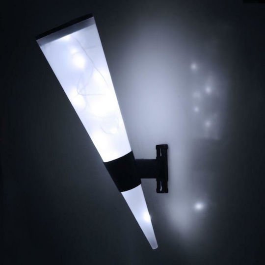 Σετ 2τμχ Ηλιακό Διακοσμητικό Φωτιστικό Δάδα με Σταθερό, Flow, Strobe Φωτισμό OEM – Λευκό