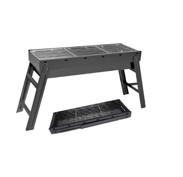 KMT Style Φορητή Αναδιπλούμενη Ψησταριά Κάρβουνου για BBQ 58x20εκ. Μαύρη 2406705