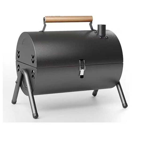 Αναδιπλούμενη Ανοξείδωτη Φορητή Ψησταριά Κάρβουνου με Καπάκι 51x42εκ. 2403917