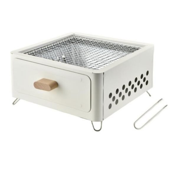 KMT Style Φορητή Αναδιπλούμενη Ψησταριά Κάρβουνου για BBQ 35x31εκ. Άσπρη