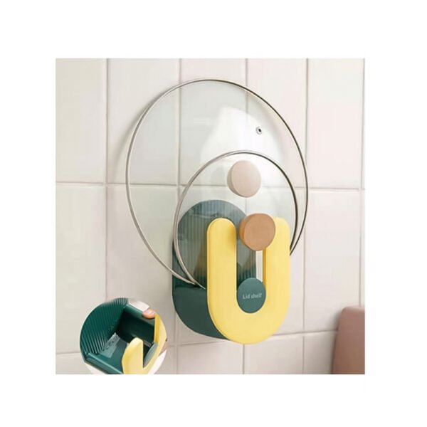 Βάση Για Καπάκια Κατσαρόλας 18x12.5x8.5cm Πράσινο/Κίτρινο SDS-20661